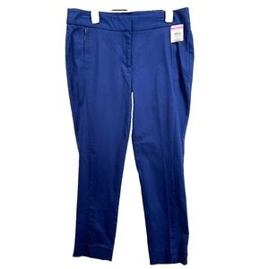 New Jones New York Pants Women's Size 10 Royal Blue Crop Capri Pants Career